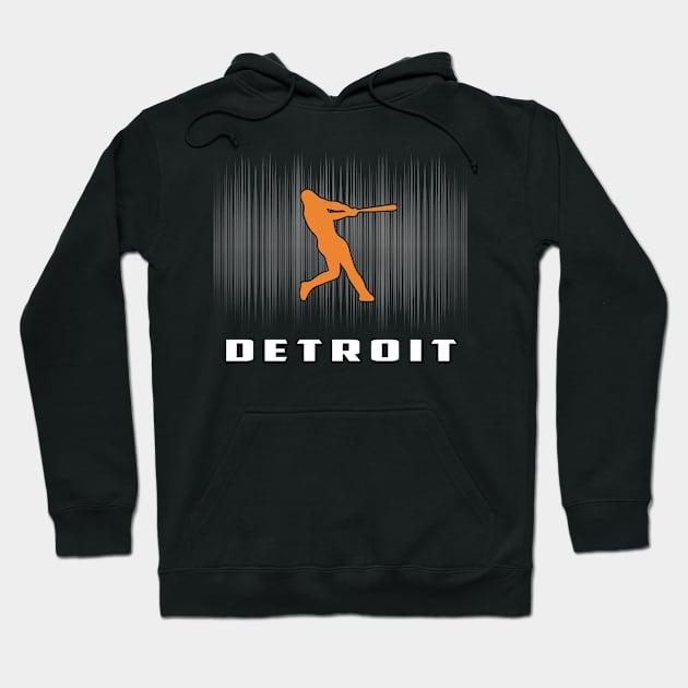 Detroit Retro Baseball Player I Love Detroit Men Women Hoodie by Jhon Towel